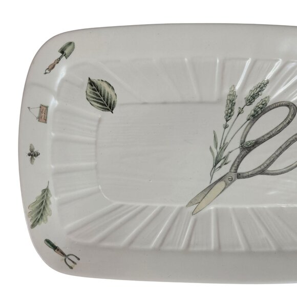 Pfaltzgraff Naturewood Rectangle Serving Platter 9"x14" Scissors Stoneware Vinta - Picture 2 of 11